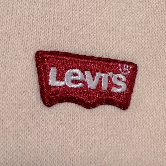 Levi's Classic Soft Pink Crewneck Logo Pullover Sweatshirt - Picture 4 of 5